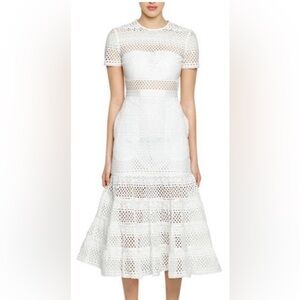 Self-Portraid Bea white eyelet dress. Size 4